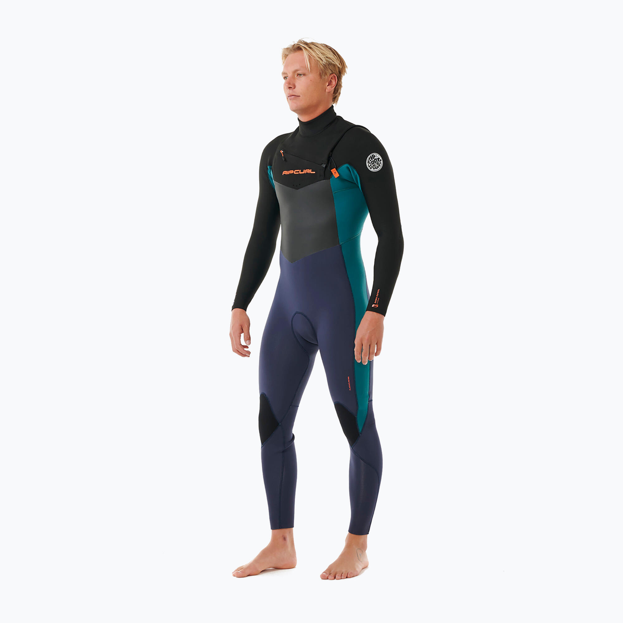 Pianka do pływania męska Rip Curl Dawn Patrol 4/3 mm Chest Zip purple night 3/6
