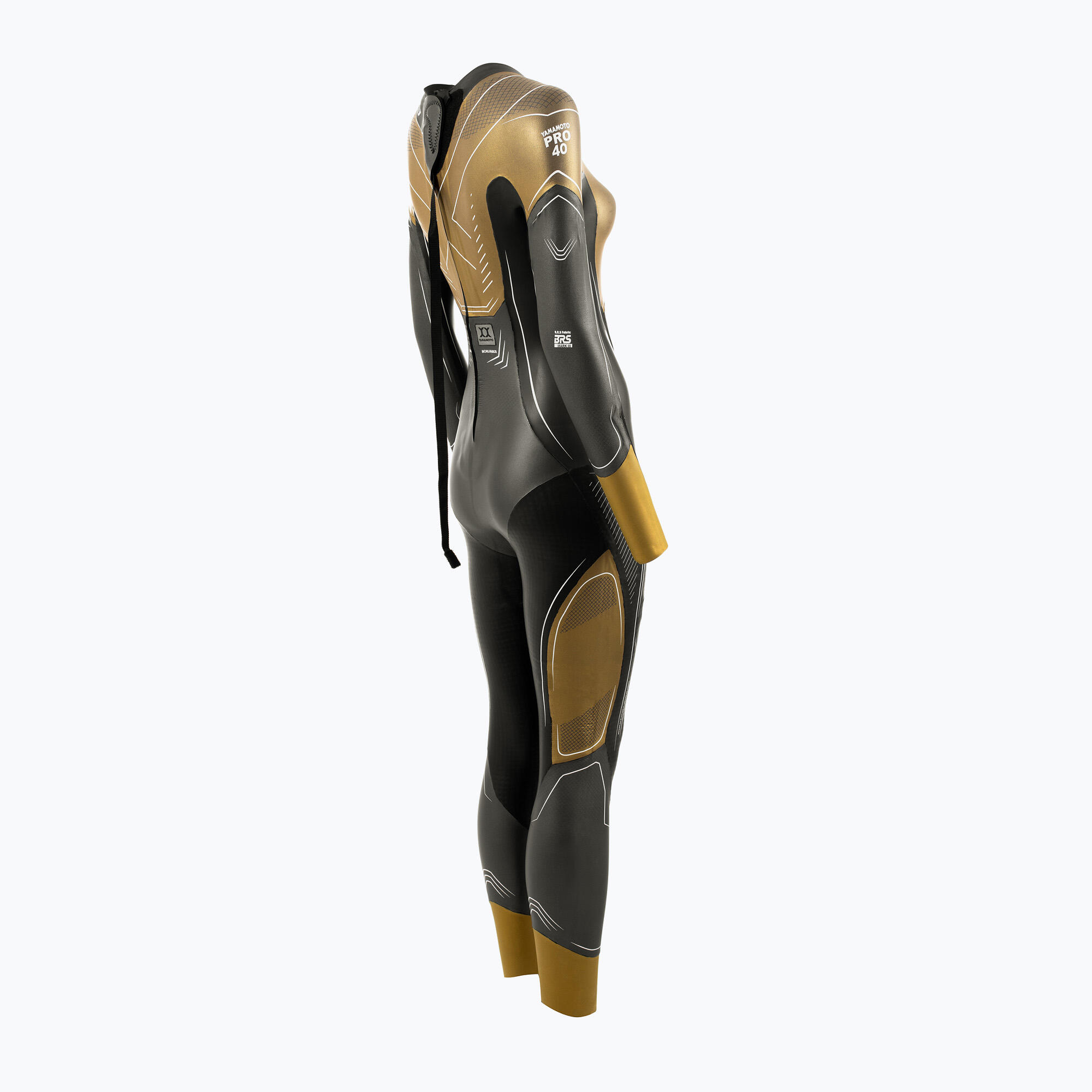 Pianka triathlonowa damska Zone3 Vanquish-X - Limited Edition 5 mm gummetal/gold 6/7
