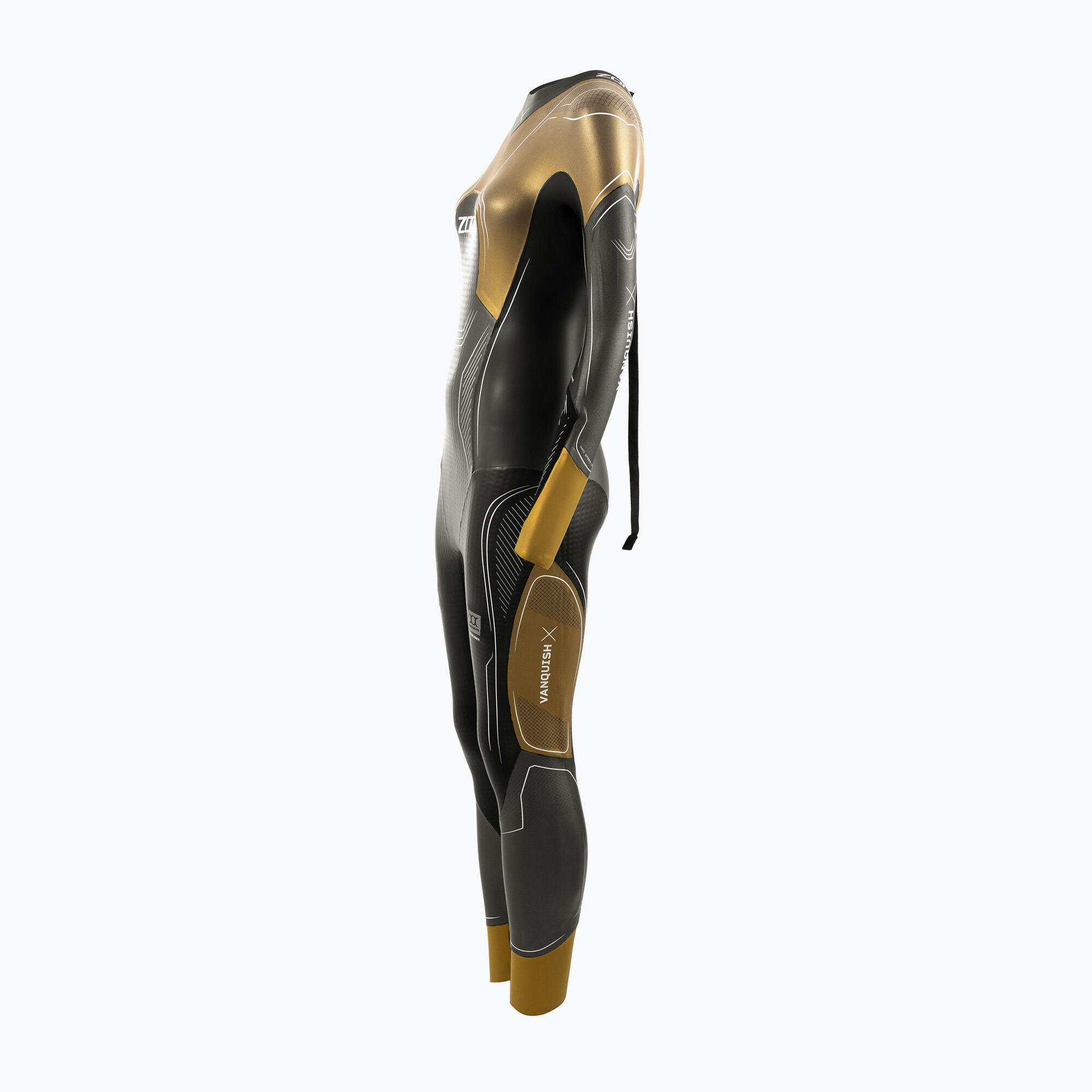 Pianka triathlonowa damska Zone3 Vanquish-X - Limited Edition 5 mm gummetal/gold 5/7
