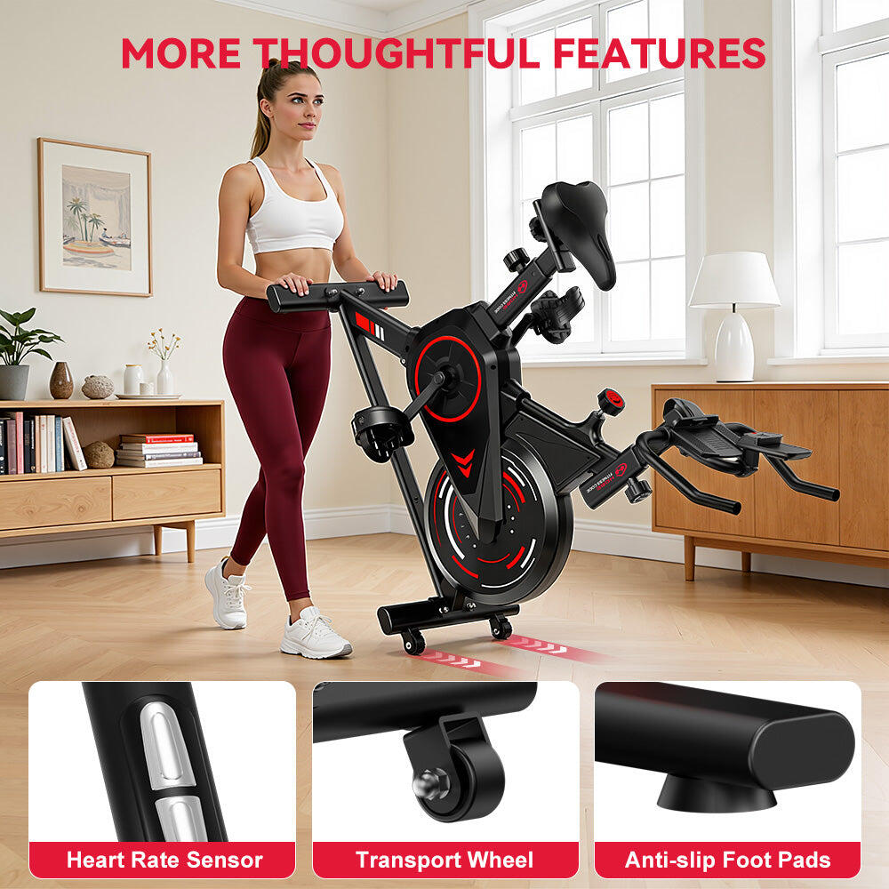 Fitness Heimtrainer Leise Riemenantrieb 6kg Schwungrad 3/5