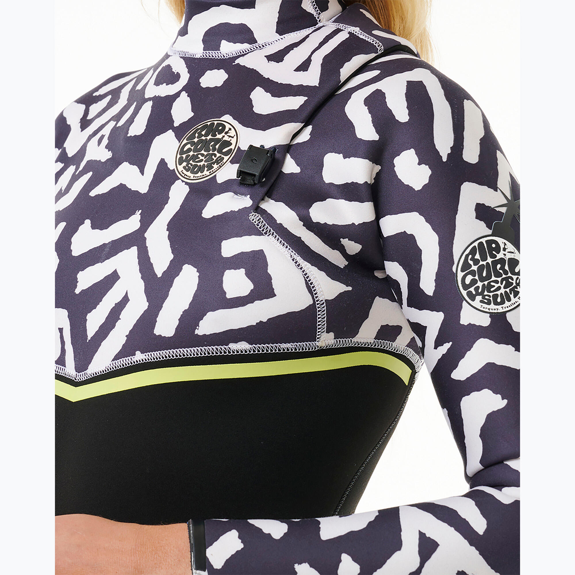 Pianka do pływania damska Rip Curl E-Bomb 4/3 mm Zip Free Sublimed black/ lime 6/7