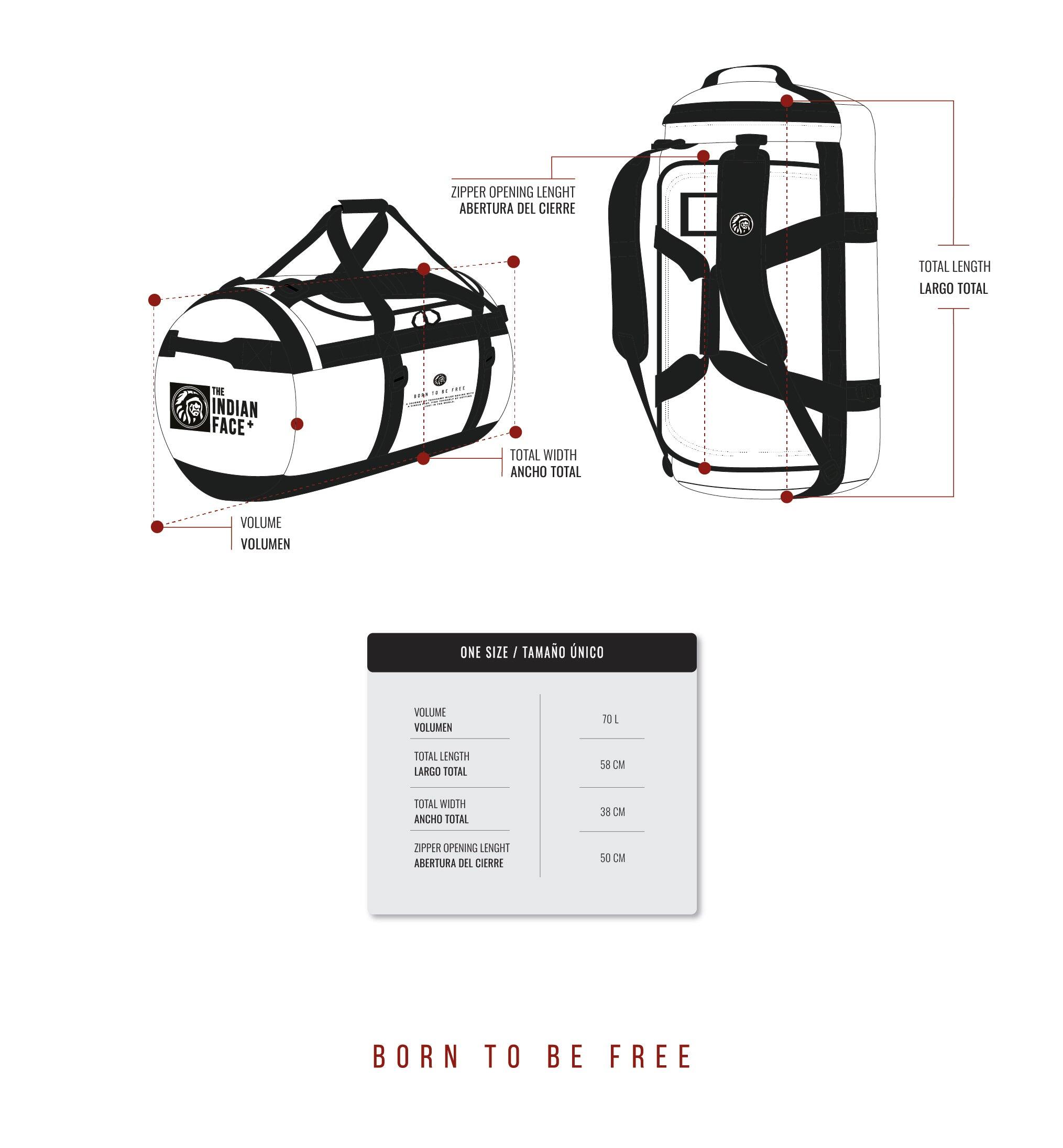 Unisex Mochila 70L Impermeable Viaje Latitud Negro 7/7