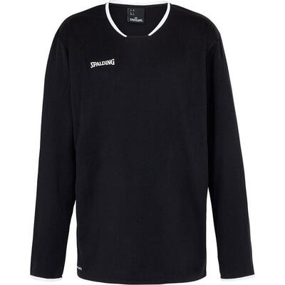 Spalding move kinder sportshirt lange mouw - zwart/wit 164