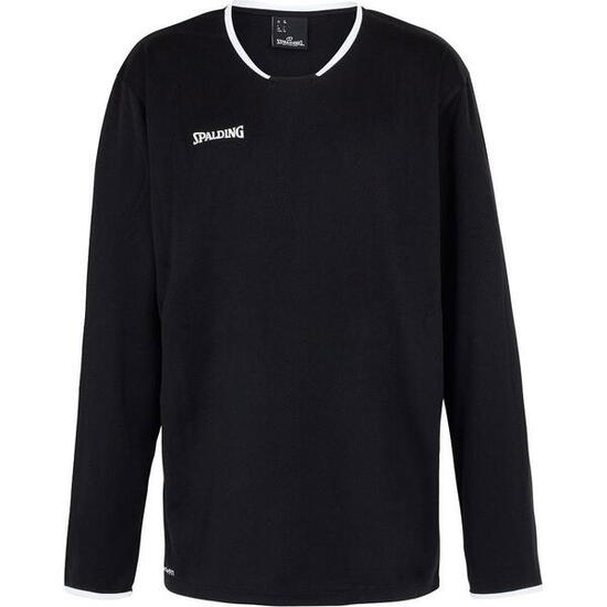 Spalding Move Kinder Langarm-Shirt - Schwarz/Weiß 164