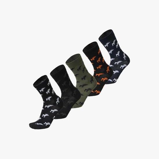 Unisex Freizeitsocken atmungsaktiv Forest Socks 5er-Pack