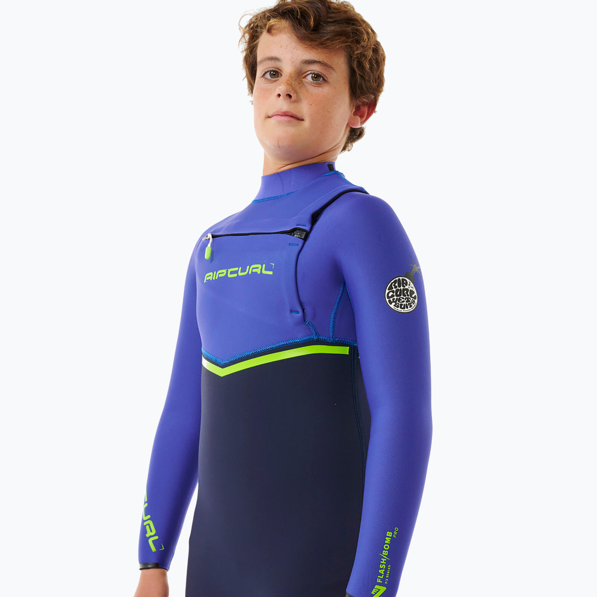 Pianka do pływania dziecięca Rip Curl Flashbomb 3/2 mm Chest Zip wild berry 5/5