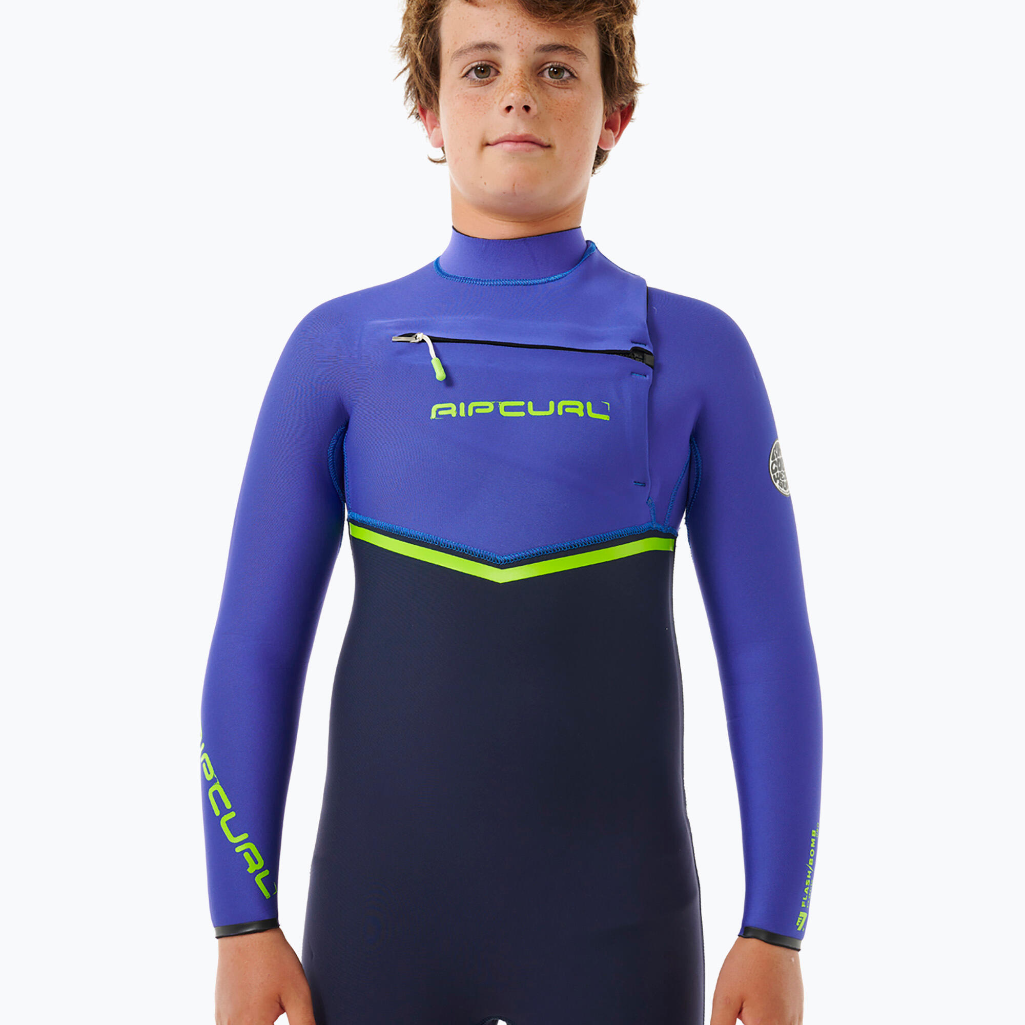 Pianka do pływania dziecięca Rip Curl Flashbomb 3/2 mm Chest Zip wild berry 4/5
