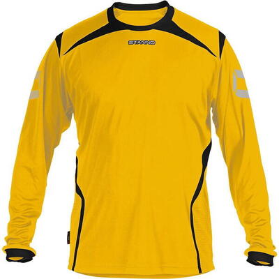 Stanno torino voetbalshirt lange mouw kinderen - geel / zwart