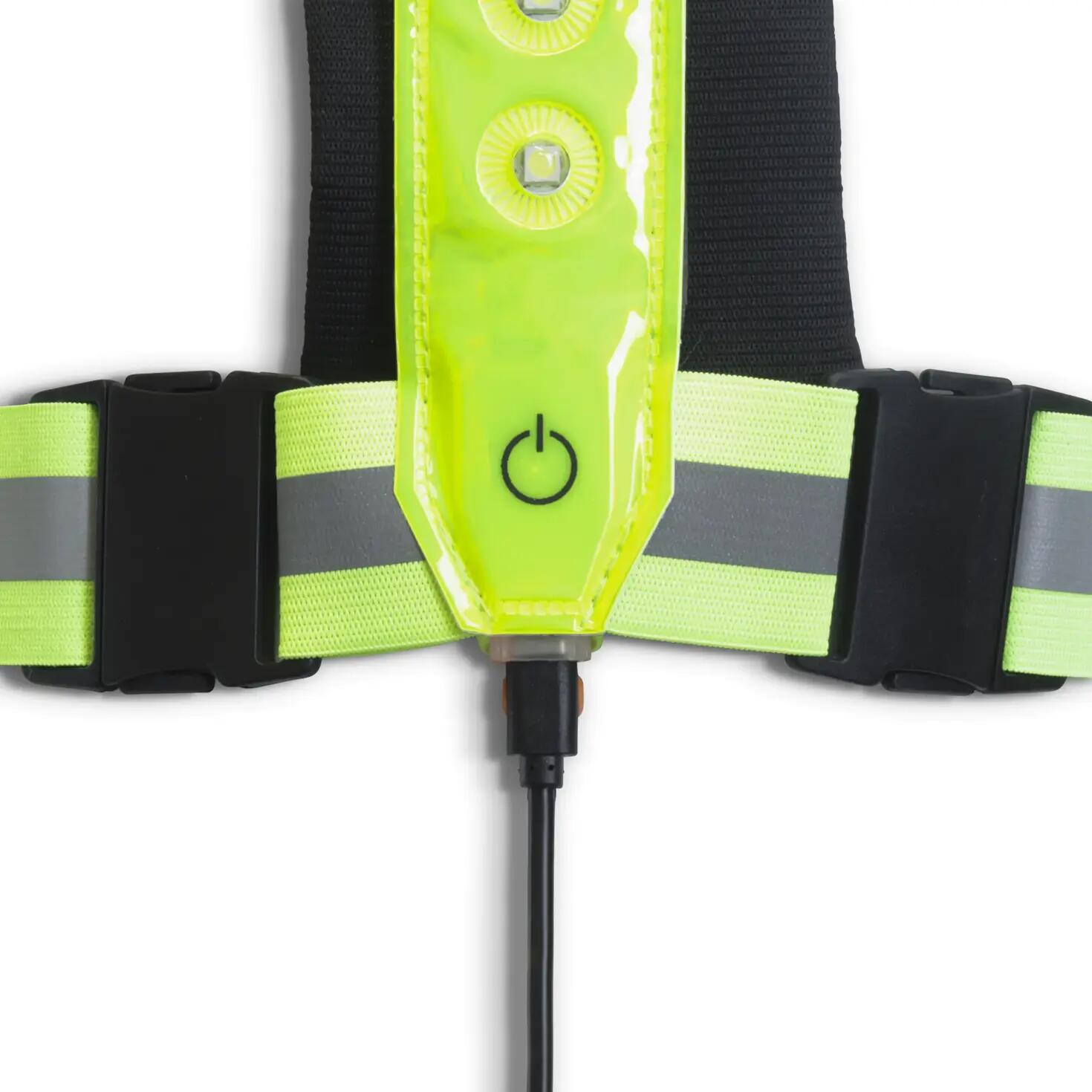 Gilet réfléchissant pour course à pied LED USB-C rechargeable London 200 Neon 2/7