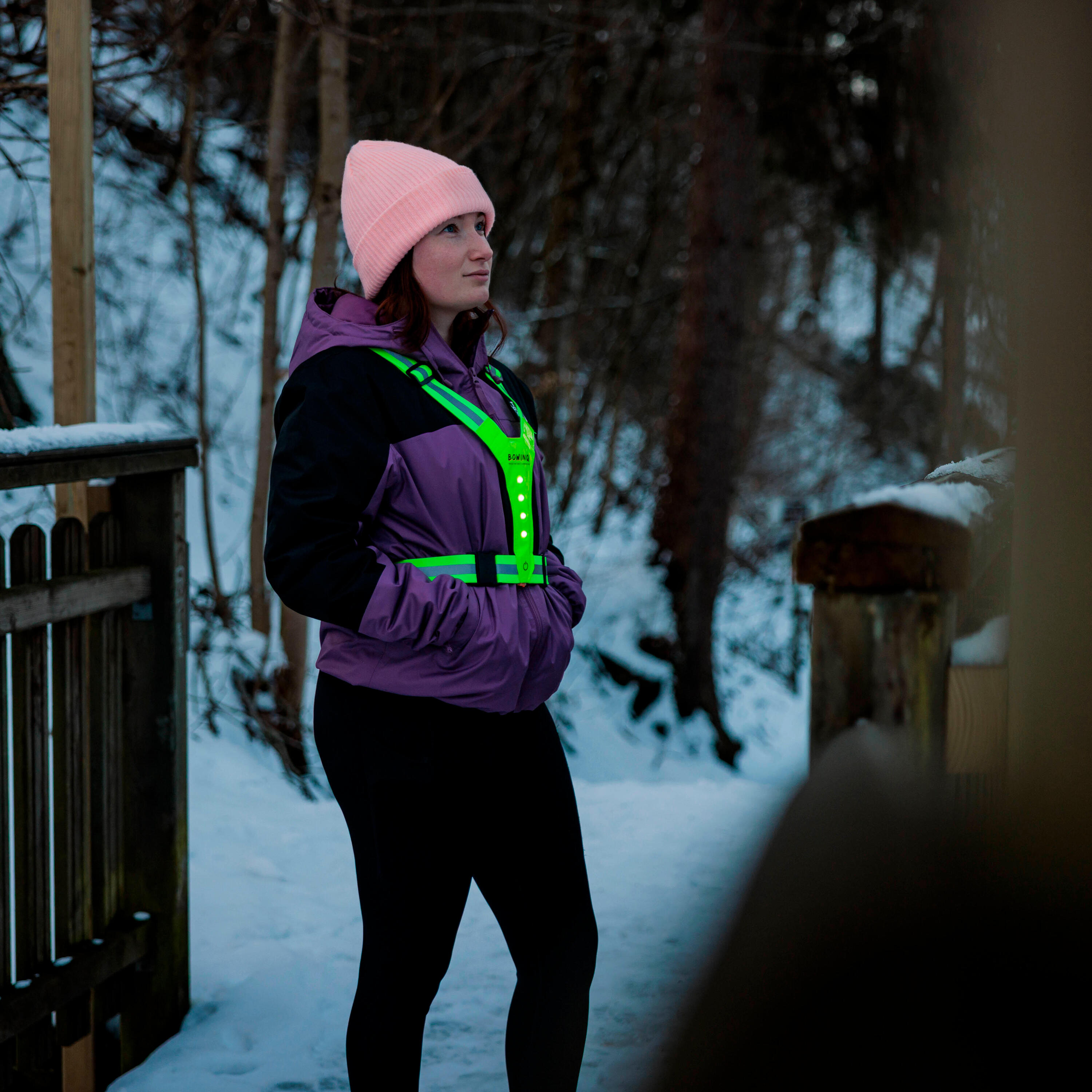 Gilet réfléchissant pour course à pied LED USB-C rechargeable London 200 Neon 6/7