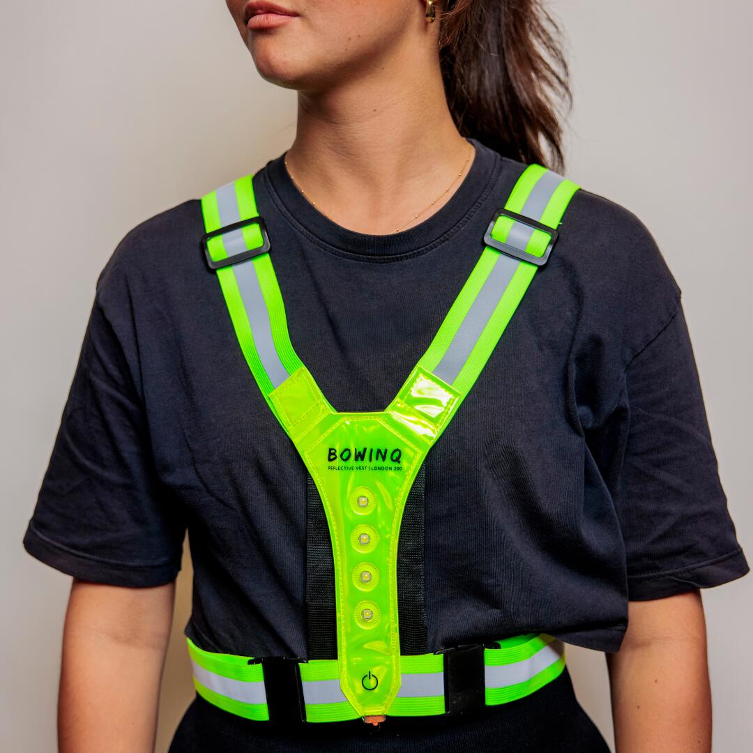 Gilet réfléchissant pour course à pied LED USB-C rechargeable London 200 Neon 4/7