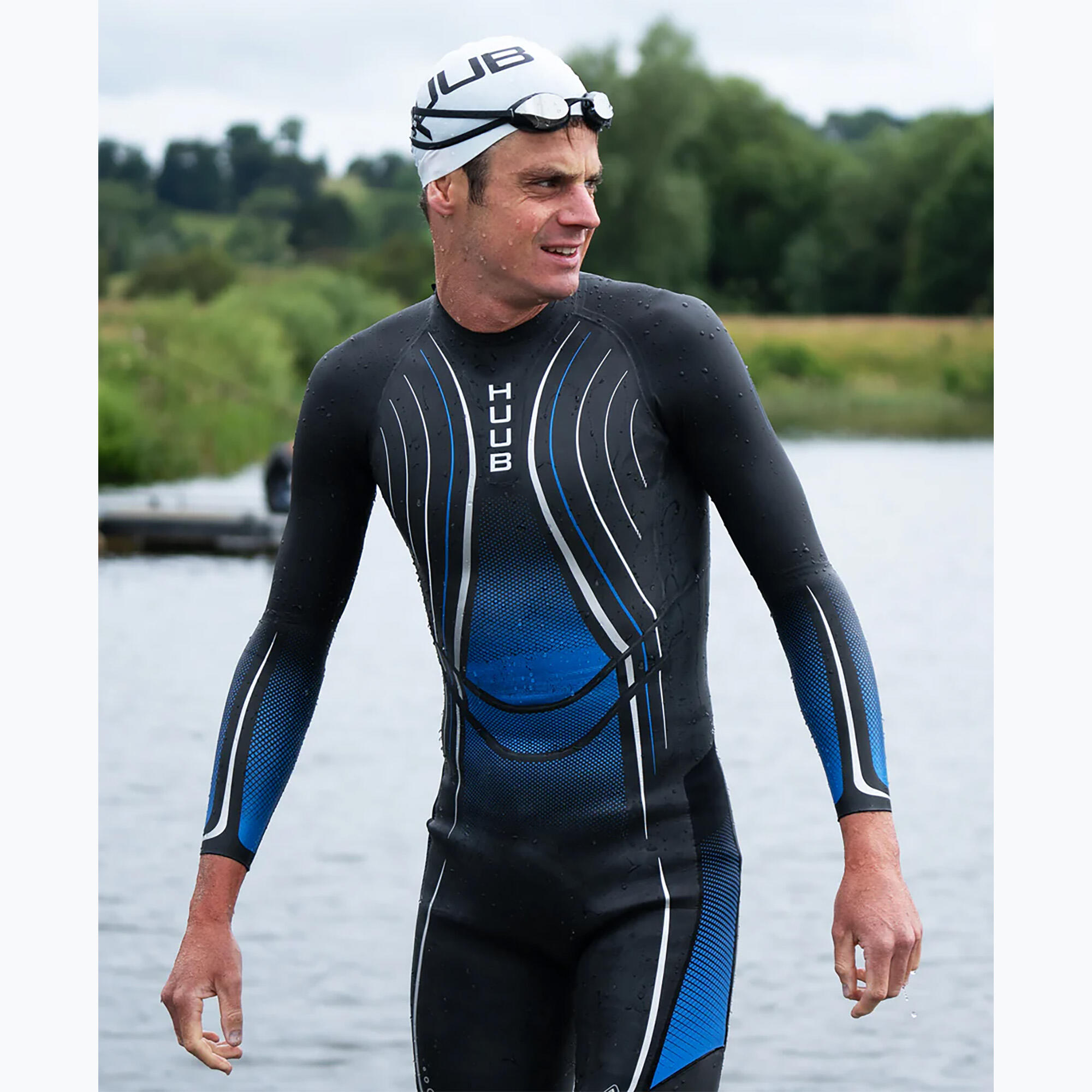 Pianka triathlonowa męska HUUB Agilis II 3:5 mm metalic blue 3/7