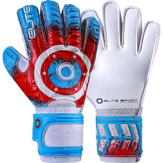Gants de gardien Elite Sport Stars Enfants - Blanc / Royal / Rouge Taille 5