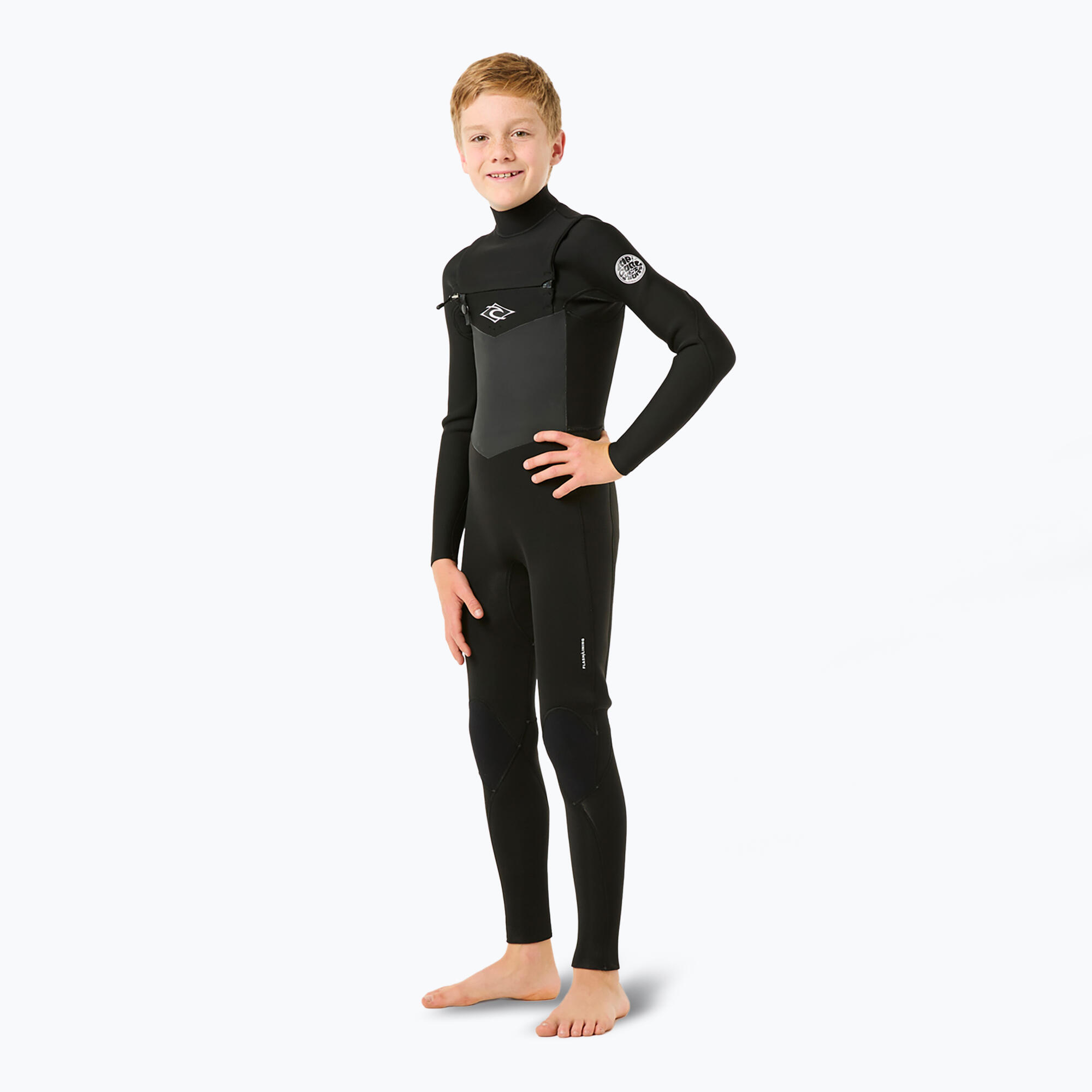 Pianka do pływania dziecięca Rip Curl Dawn Patrol 4/3 mm Chest Zip black 3/5