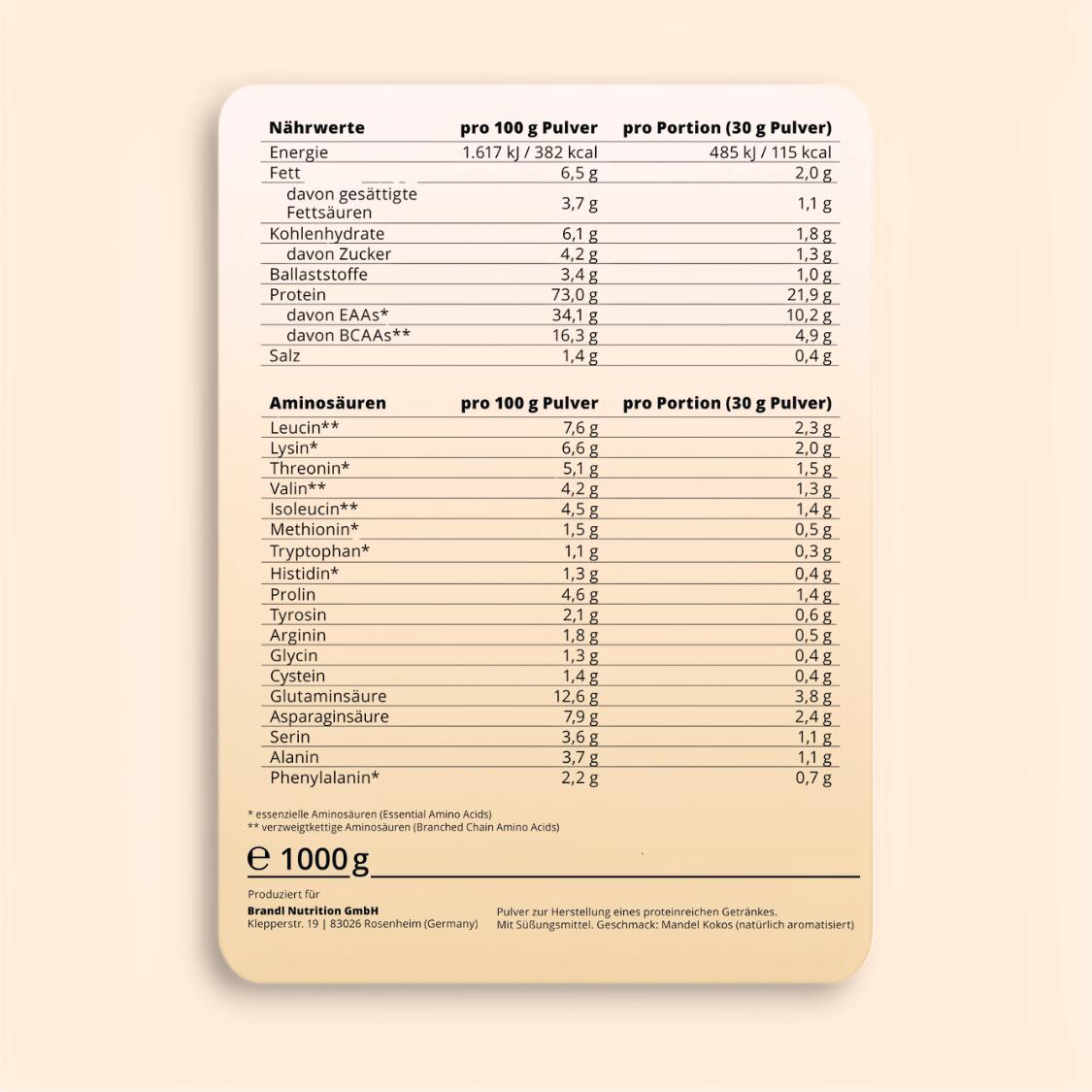 brandl® Pure Protein 2.0 Proteinpulver Whey | Eiweißpulver mit natürlichem Aroma 5/7