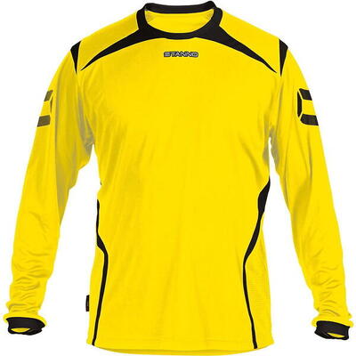 Stanno torino voetbalshirt lange mouw kinderen - geel / zwart