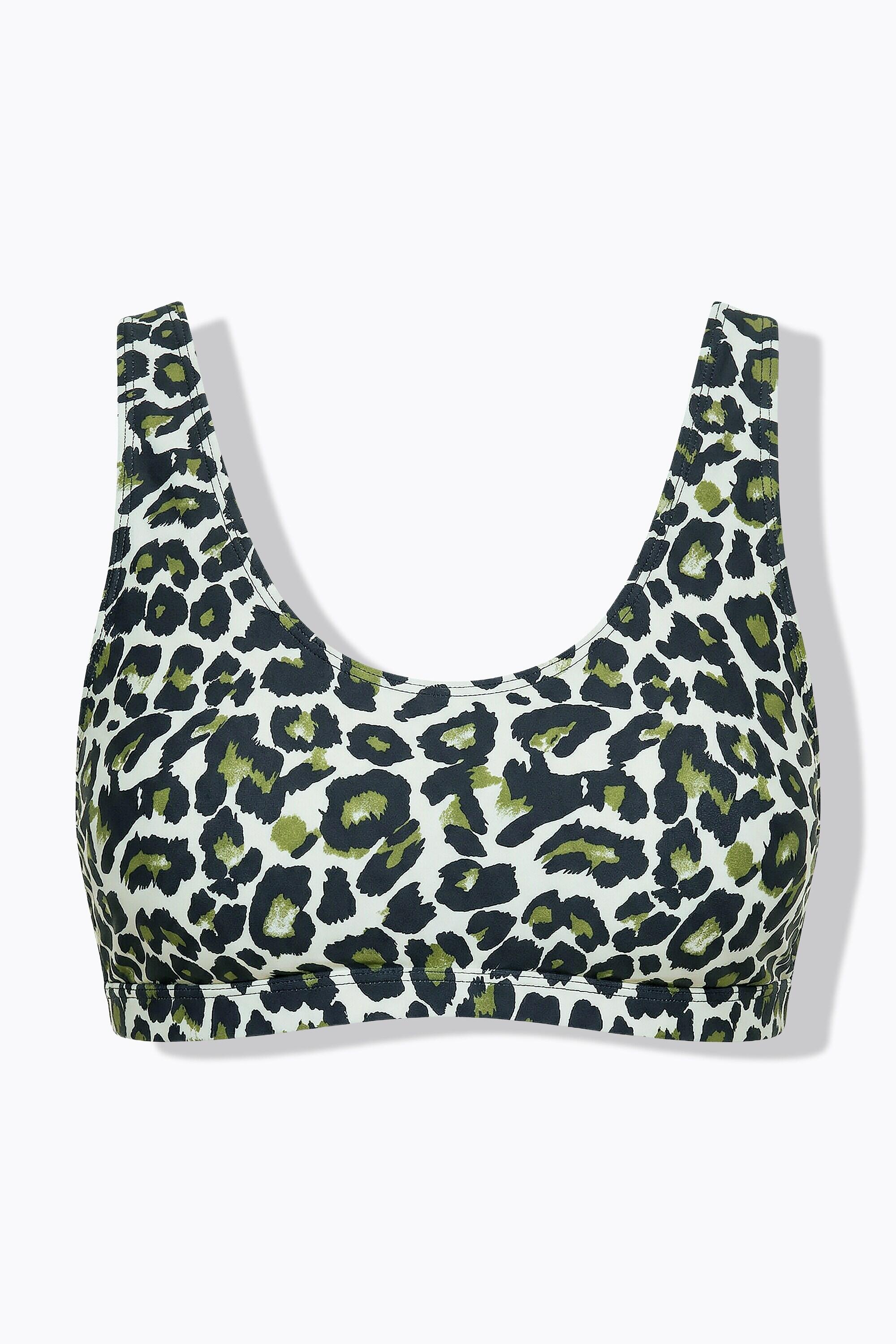 Dames Bikinitop met kleurige luipaardprint en uitneembare softcups 5/5
