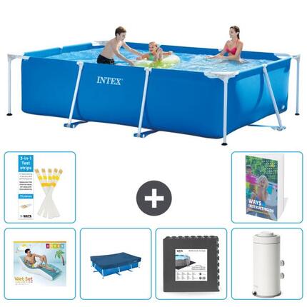 INTEX Piscina con estructura Rectangular - 300x200x75 cm - 7-piezas S11