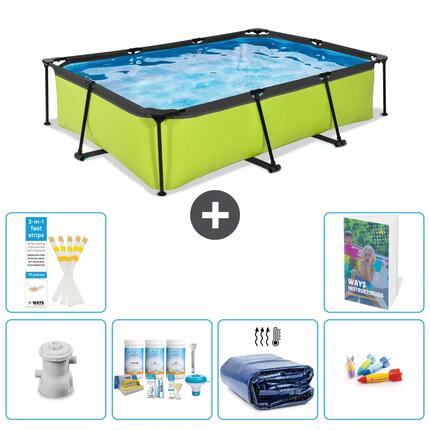 EXIT TOYS Basen Prostokątny - 300x200x65 cm - 7-częściowy S282