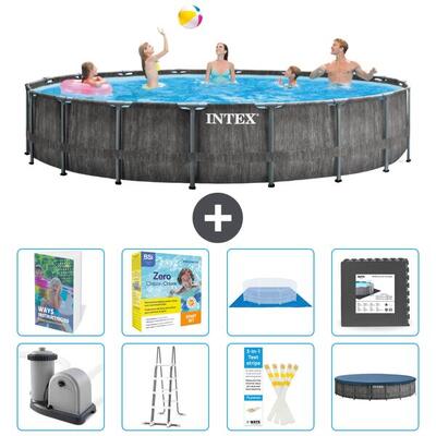 Prism frame zwembad rond - 549x122 cm - 9-delig s607