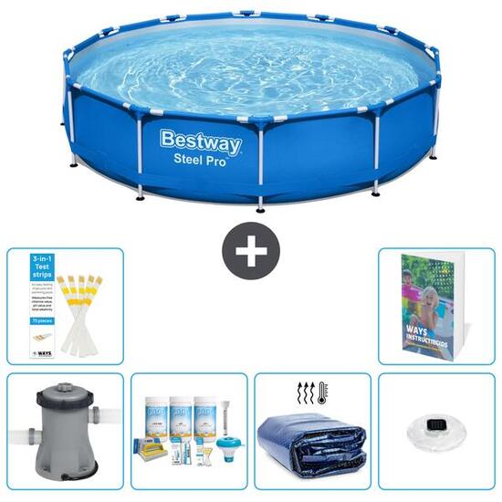 BESTWAY Piscina Bestway Steel Pro Redonda - 366x76 cm - 7-piezas S228