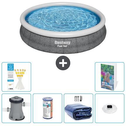 BESTWAY Basen Fast Set Okrągły - 366x76 cm - 7-częściowy S275