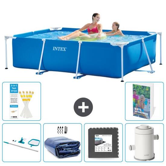 INTEX Piscina con estructura Rectangular - 220x150x60 cm - 7-piezas S43