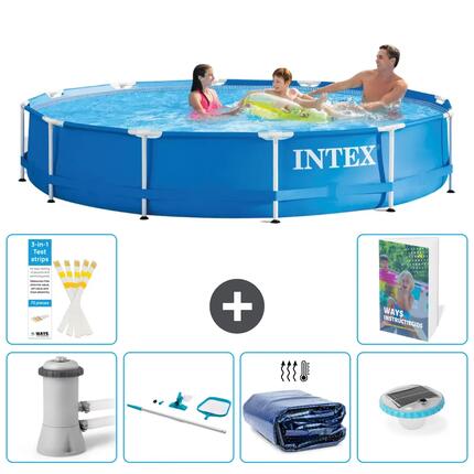 INTEX Basen ze stelażem Okrągły - 366x76 cm - 7-częściowy S305