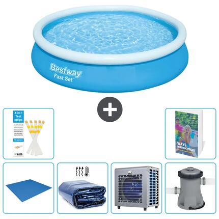 BESTWAY Basen Fast Set Okrągły - 366x76 cm - 7-częściowy S124