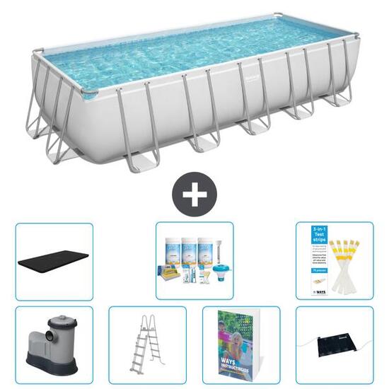 BESTWAY Piscina Bestway Power Steel Rectangular - 640x274x132 cm - S632