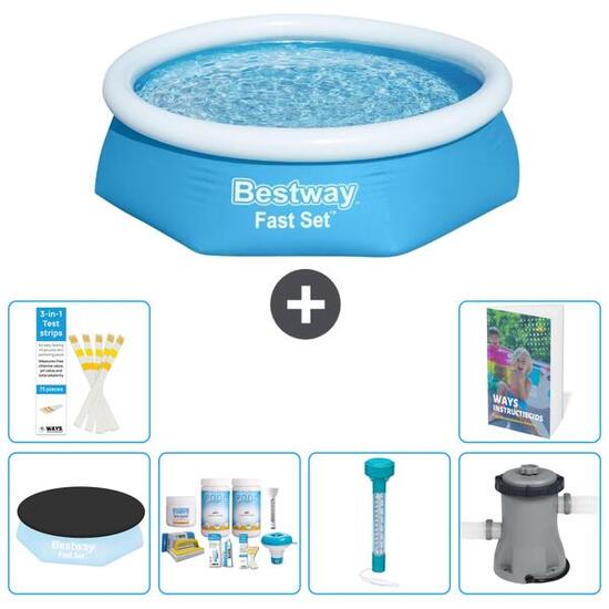 BESTWAY Piscina Bestway Fast Set Redonda - 244x61 cm - 5-piezas S52