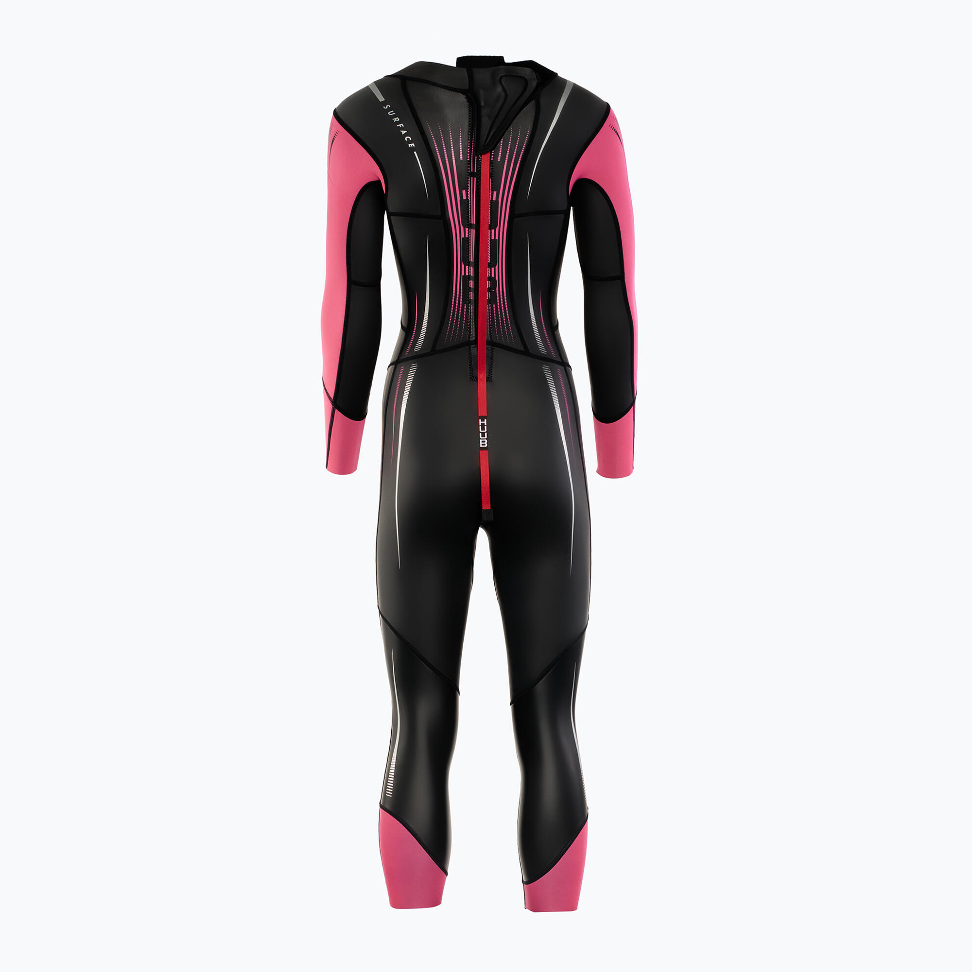 Pianka triathlonowa damska HUUB Surface 3.3 mm fluo pink 2/5