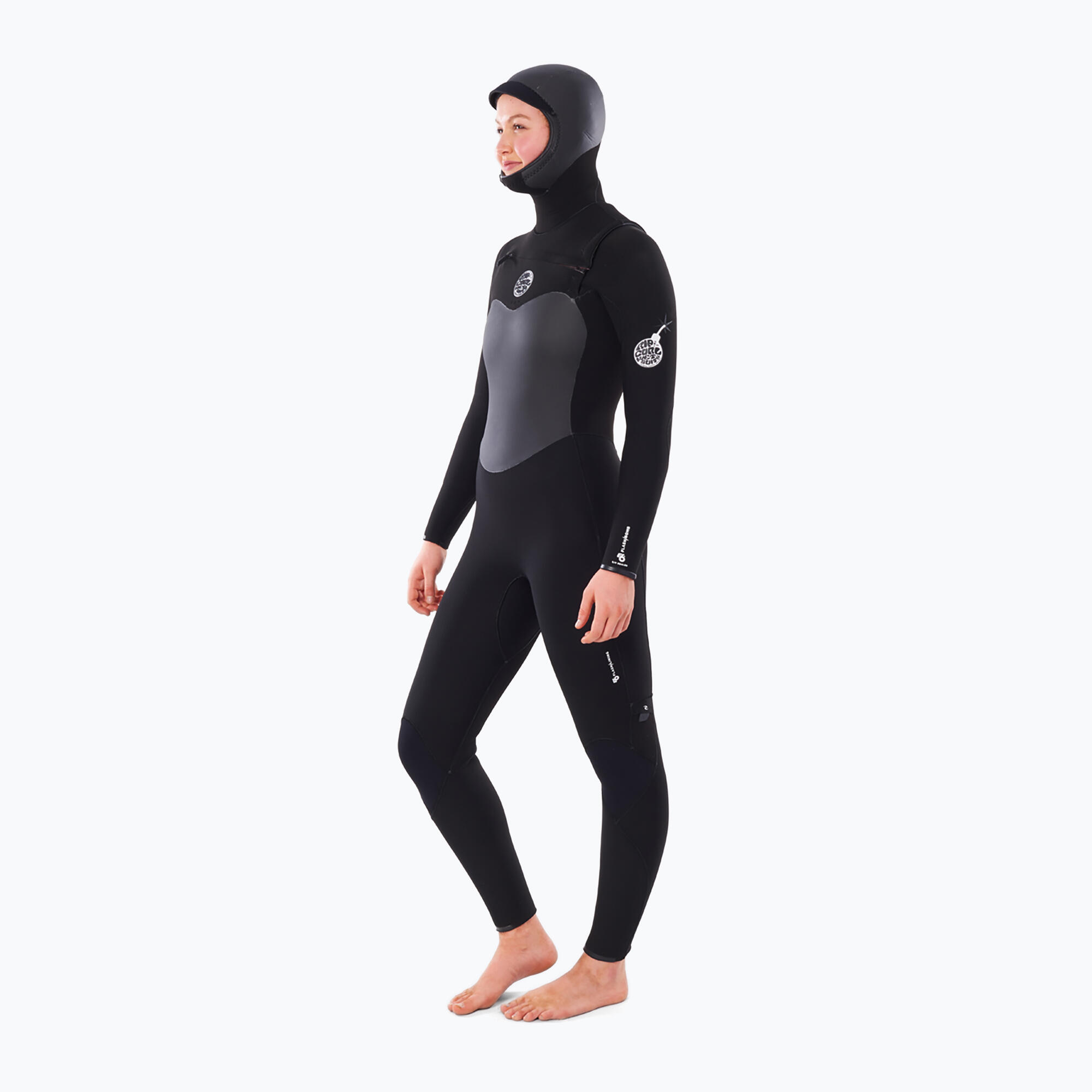 Pianka do pływania damska Rip Curl Flashbomb 6/4mm Hooded Chest Zip 3/5