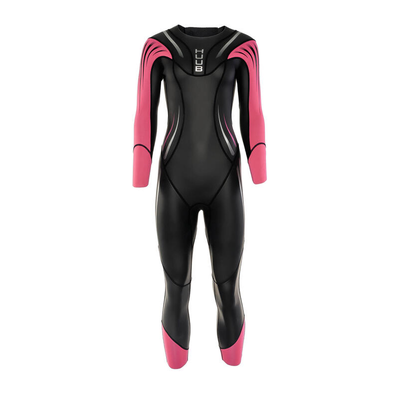 Costum de triatlon pentru femei HUUB Surface 3.3 mm roz fluorescent