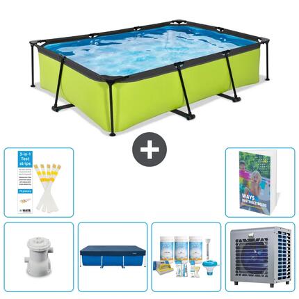 EXIT TOYS Basen Prostokątny - 300x200x65 cm - 7-częściowy S264