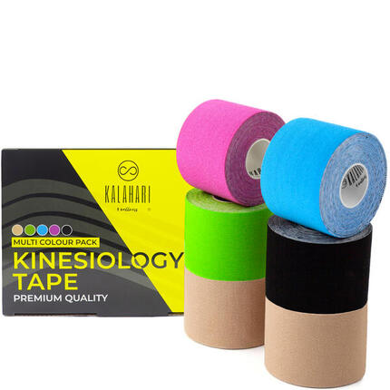 6 Rouleaux Bande de Kinésiologie Professionnelle plus e-Book, Kinesio 5cm x 5m