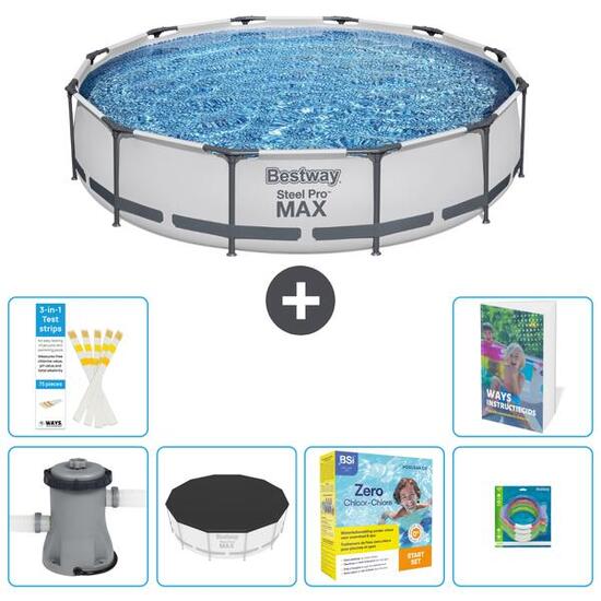 BESTWAY Basen Steel Pro MAX Okrągły - 366x76 cm - 7-częściowy S231