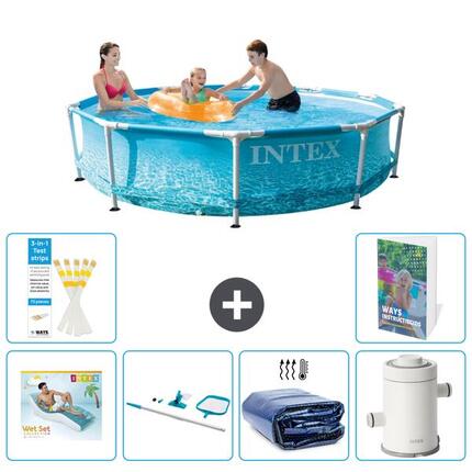 INTEX Basen ze stelażem Okrągły - 305x76 cm - 7-częściowy S96