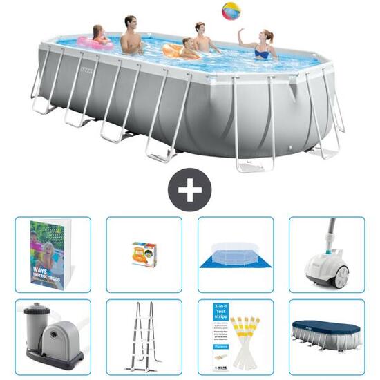 INTEX Basen Prism Frame Owalny - 610x305x122 cm - 9-częściowy S590