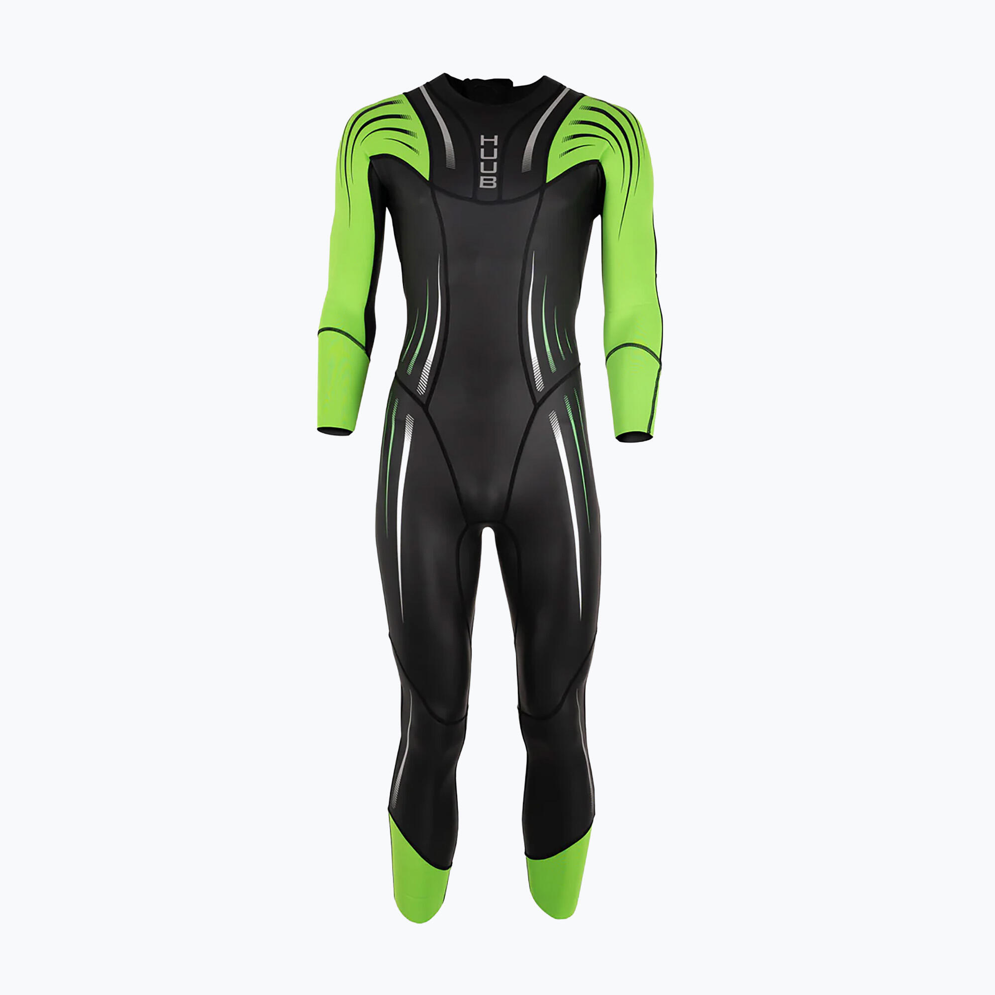 Costum de triatlon pentru bărbați HUUB Surface 3.3 mm verde fluorescent