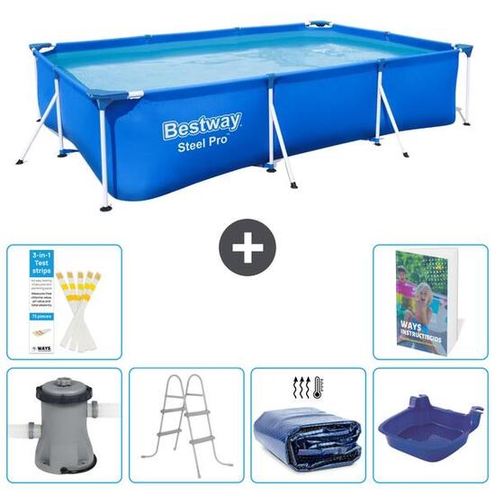 Bestway Steel Pro Rectangulaire - 300x201x66 cm - 7-pièces S318