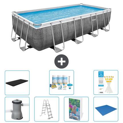 BESTWAY Piscina Bestway Power Steel Rectangular - 488x244x122 cm - S599