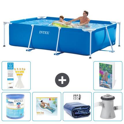 INTEX Piscina con estructura Rectangular - 260x160x65 cm - 7-piezas S173