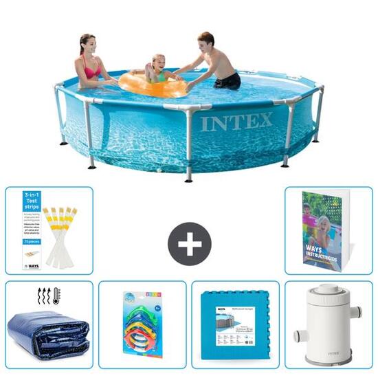 INTEX Basen ze stelażem Okrągły - 305x76 cm - 7-częściowy S55