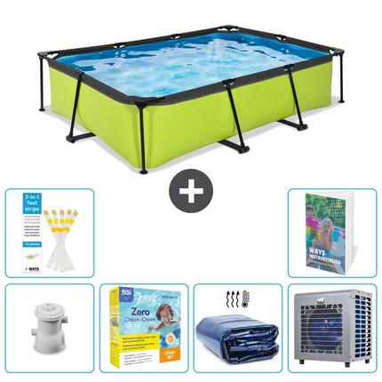 EXIT TOYS Basen Prostokątny - 300x200x65 cm - 7-częściowy S331