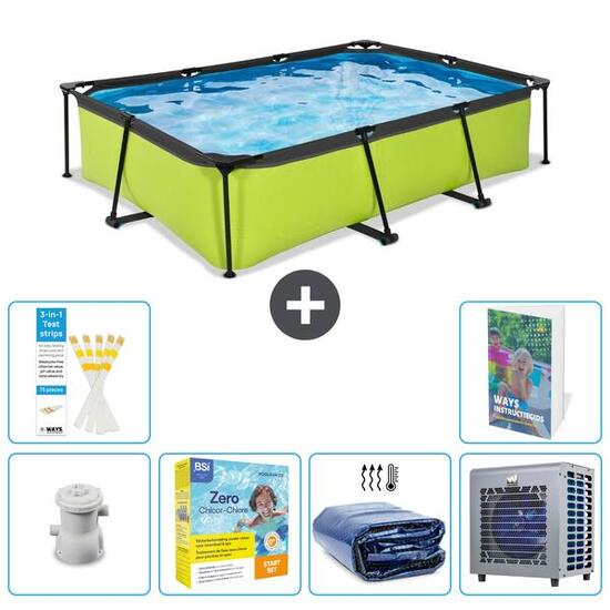 EXIT TOYS Basen Prostokątny - 300x200x65 cm - 7-częściowy S331