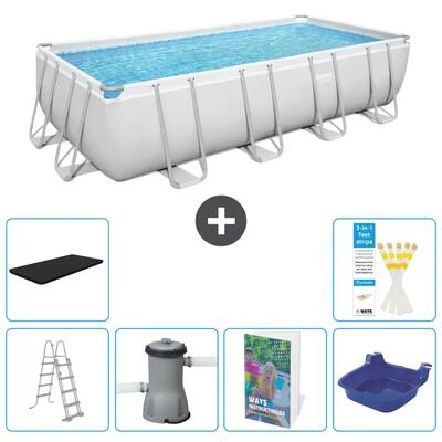Bestway power steel rechthoekig - 488x244x122 cm - 5-delig s662
