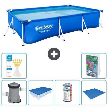 Bestway Steel Pro Rectangulaire - 300x201x66 cm - 7-pièces S341