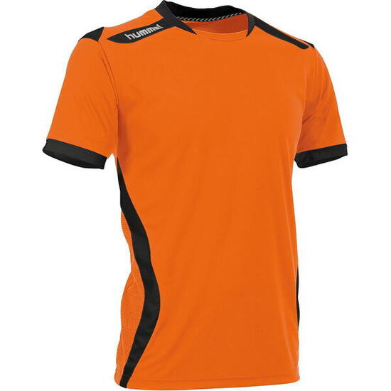 Hummel Club Maillot Manches Courtes Hommes - Orange / Noir