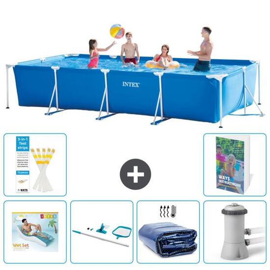 INTEX Piscina con estructura Rectangular - 450x220x84 cm - 7-piezas S134